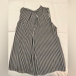 Banana Republic Navy and White Striped Top